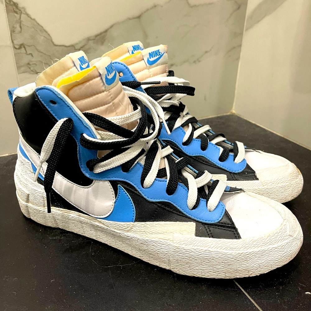 Nike X Sacai Blazer Mid / Colorway: White/Black-Legend Blue / Size: US 11.5